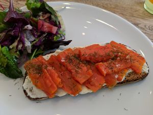 Carrot salmon at Kunstküche in Krefeld