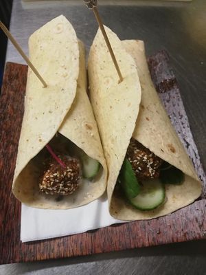 Falafel wraps at Cafe Shanti in Lincoln