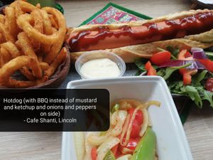 As labelled at Cafe Shanti in Lincoln