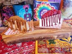 Cheesecake  at Cafe Shanti in Lincoln