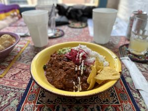 Chilli Sin Carne  at Cafe Shanti in Lincoln