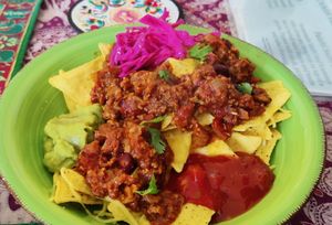 Macho Nachos at Cafe Shanti in Lincoln