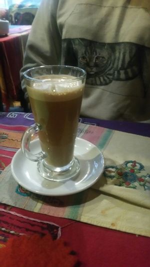 Soy latte at Cafe Shanti in Lincoln