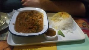 Vegan dhal  at Cafe Shanti in Lincoln