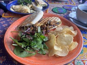 Chilli panini  at Cafe Shanti in Lincoln