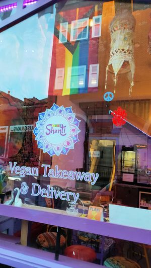 Window at Cafe Shanti in Lincoln