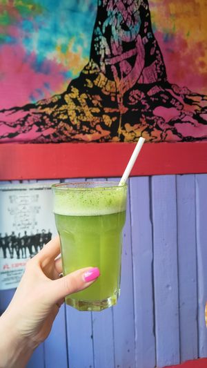 Mint lemonade at Cafe Shanti in Lincoln