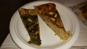 Amazing quiches  at Sapori Vegani in Florence