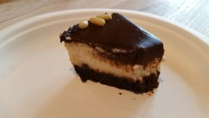 Cheesecake was heavenly  at Sapori Vegani in Florence