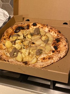 Potato ans truffle pizza at Gigi Pizzeria in Newtown