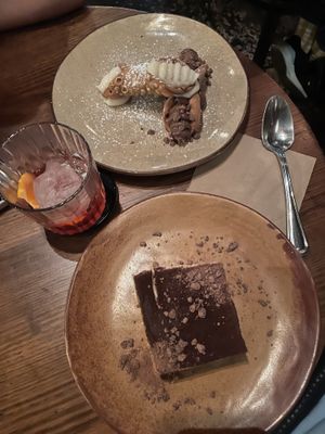 Tiramisu and vanilla cannoli   at Gigi Pizzeria in Newtown
