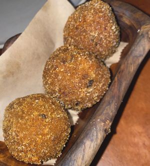 Arancini ai funghi porcini  #Veganuary at Gigi Pizzeria in Newtown