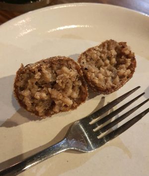 arancini ai funghi porcini - inside at Gigi Pizzeria in Newtown