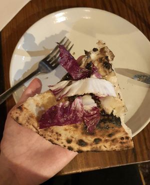 Pizza "Funghi e Radicchio" - size at Gigi Pizzeria in Newtown