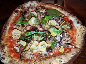 Carciofi e Funghi at Gigi Pizzeria in Newtown