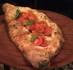 ripieno with pumpkin cream and spinach filling  at Gigi Pizzeria in Newtown