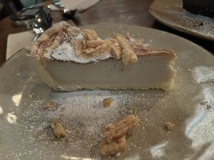 Baked Tree Nut Ricotta Cheesecake
Baked tree nut ricotta cheesecake topped with almond praline  at Gigi Pizzeria in Newtown