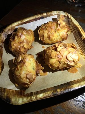 Potato and almond ball appetizer  at Gigi Pizzeria in Newtown