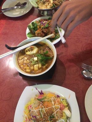 vegan laksa at Kampung Vege in Malacca