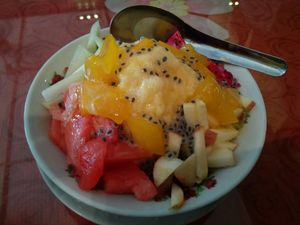 Mango Selasih Dessert. Very refreshing  at Kampung Vege in Malacca