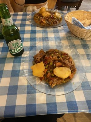 Seitan goulash with potatoes  at Somos Lo Que Comemos in Tenerife