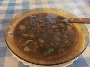 Vegetable soup at Somos Lo Que Comemos in Tenerife