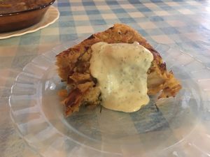 Tortilla with aioli at Somos Lo Que Comemos in Tenerife