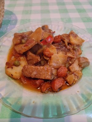 Seitán en salsa at Somos Lo Que Comemos in Tenerife