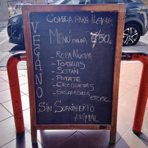 Menu of the day 7,5 €.  at Somos Lo Que Comemos in Tenerife
