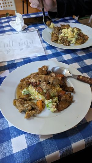 Potato ? With seitan at Somos Lo Que Comemos in Tenerife