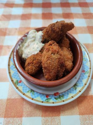 Croquettes with garlic sauce at Somos Lo Que Comemos in Tenerife