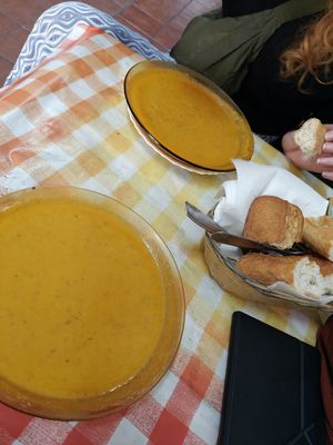 Pumpkin soup at Somos Lo Que Comemos in Tenerife