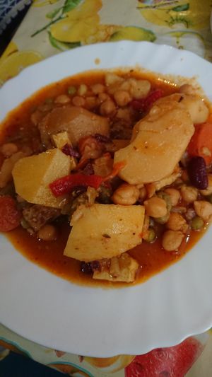 Smokey paprika chickpea & veg cassoulet at Somos Lo Que Comemos in Tenerife