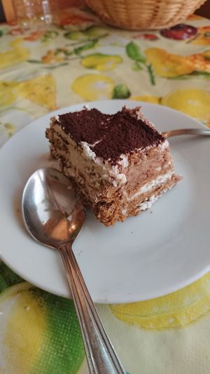 Vegan tiramasu!!!! Could eat 10 of these, so good at Somos Lo Que Comemos in Tenerife