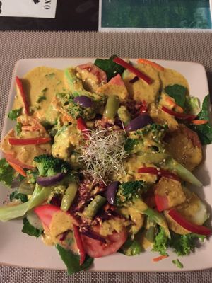 Salad with cashew dressing  at Muya Vegan Cafe - Maybe closed in Trujillo
