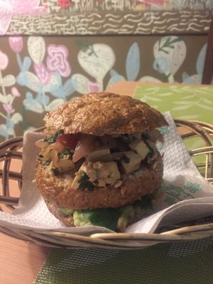 The tofu sandwich  at Muya Vegan Cafe - Maybe closed in Trujillo