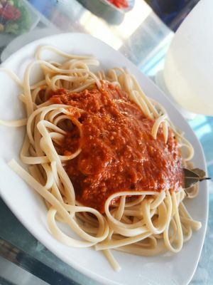 Tallarines rojos at Muya Vegan Cafe - Maybe closed in Trujillo