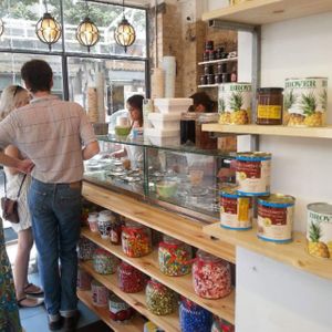 Inside at Gala Gelateria in Tel Aviv