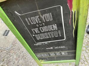 sign at Berlin Burrito Company - Kastanienallee in Berlin