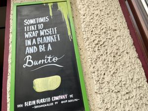 sign at Berlin Burrito Company - Kastanienallee in Berlin
