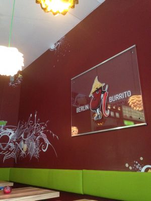 Inside seating area was comfortable and modern. They had tables for small groups and window stools for individuals. (Berlin Burrito Company at the Schöneberg neighborhood location.) at Berlin Burrito Company - Kastanienallee in Berlin