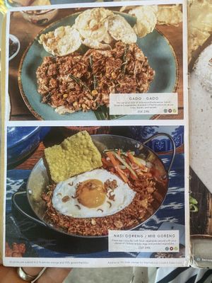 Menu  at Bernadette in Ubud