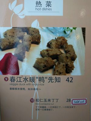 old menu page 9 (new one only in Chinese. sold out = not part of the new menu) at The Buddha Tree in Shanghai