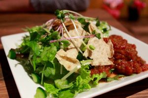 salsa salad at Veg Out in Kyoto