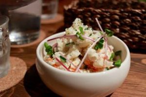 potato salad at Veg Out in Kyoto