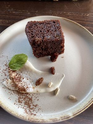 Rum raisin raw cake   at Veg Out in Kyoto