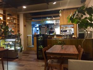 the kitchen  at Veg Out in Kyoto