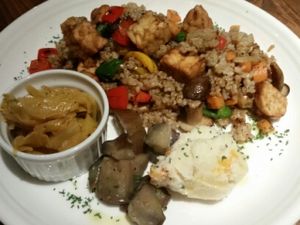 Tempeh Indonesian rice at Veg Out in Kyoto