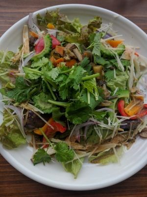 filling and perfect salad at Veg Out in Kyoto