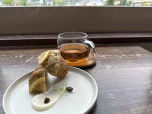 Vegan mini-cake of the day   at Veg Out in Kyoto